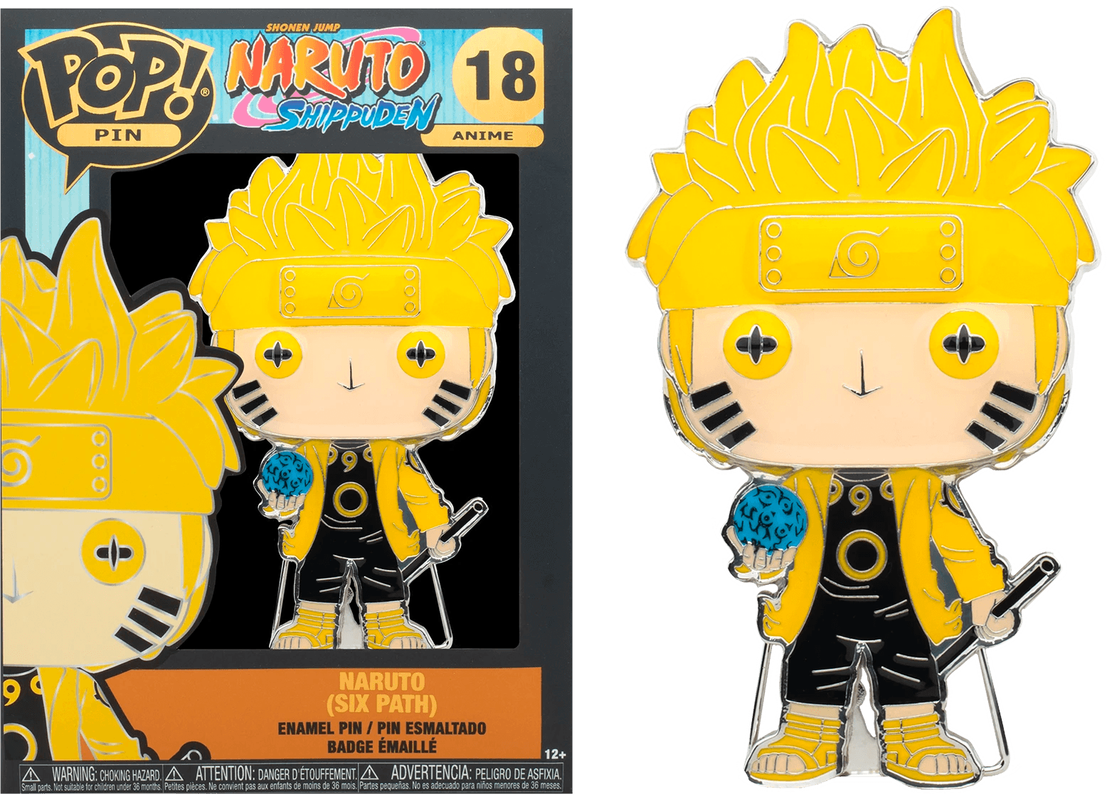FUNNRPP0006 Naruto: Shippuden - Naruto Six Path (wtih chase) 4" Pop! Enamel Pin - Funko - Titan Pop Culture