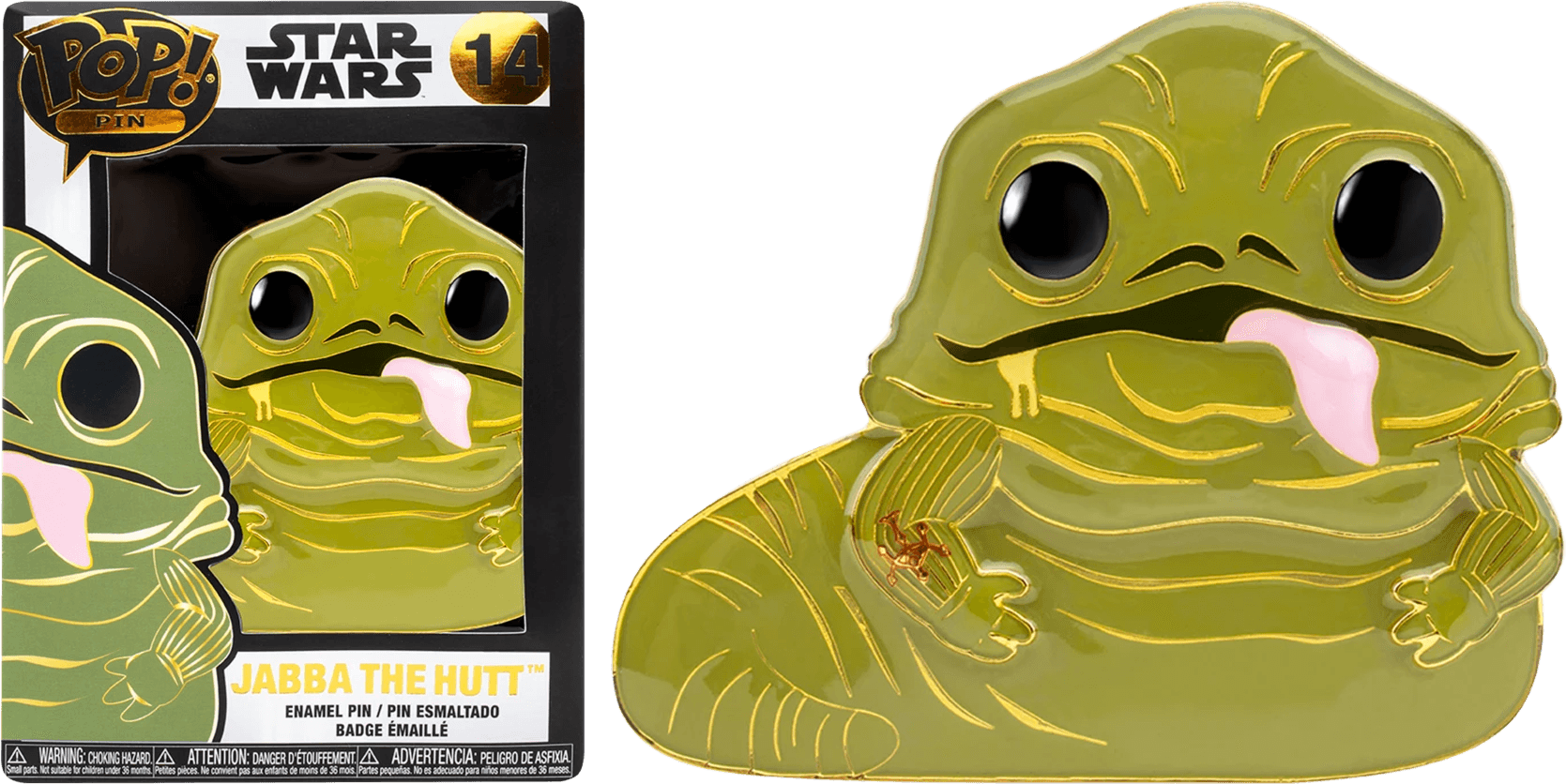 FUNSTPP0018 Star Wars - Jabba the Hutt (with chase) 4" Pop! Enamel Pin - Funko - Titan Pop Culture