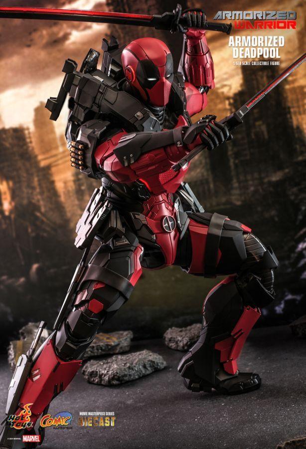 HOTCMS09D42 Marvel Comics - Armorized Deadpool Diecast 1:6 Scale 12" Action Figure - Hot Toys - Titan Pop Culture