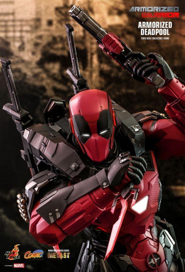 HOTCMS09D42 Marvel Comics - Armorized Deadpool Diecast 1:6 Scale 12" Action Figure - Hot Toys - Titan Pop Culture