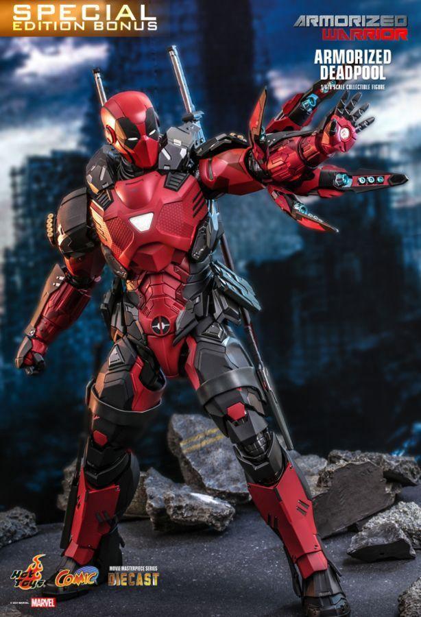 HOTCMS09D42 Marvel Comics - Armorized Deadpool Diecast 1:6 Scale 12" Action Figure - Hot Toys - Titan Pop Culture