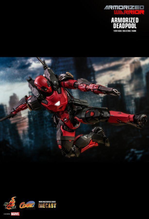 HOTCMS09D42 Marvel Comics - Armorized Deadpool Diecast 1:6 Scale 12" Action Figure - Hot Toys - Titan Pop Culture