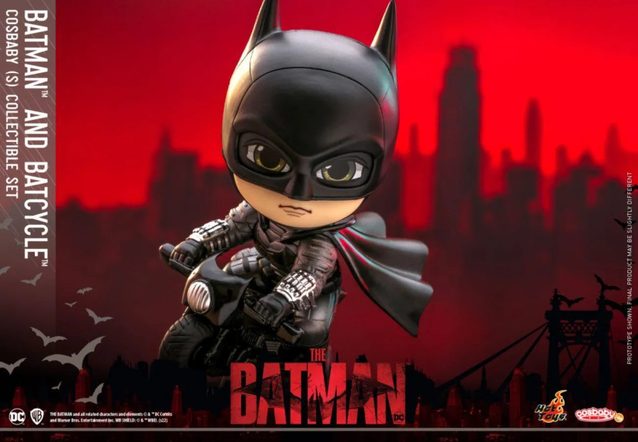 HOTCOSB942 The Batman - Batman and Batcycle Cosbaby Set - Hot Toys - Titan Pop Culture