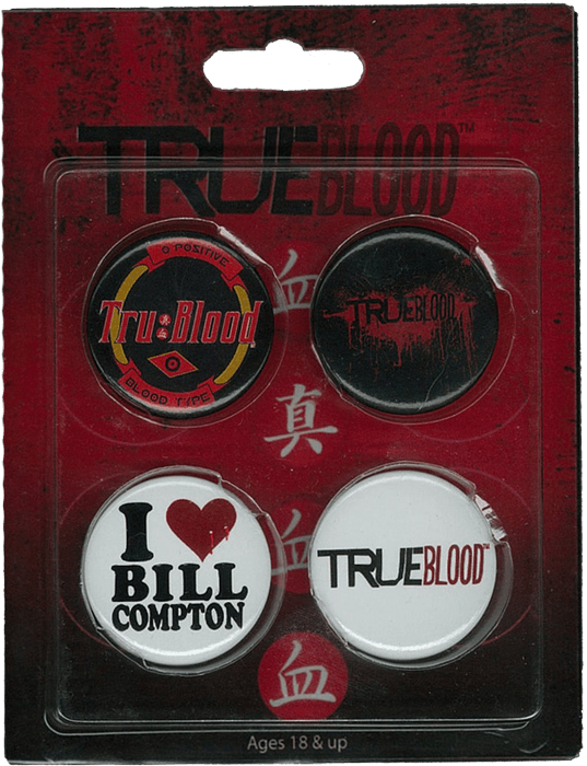 IKO0197 True Blood - Pin Set Of 4 (#1) - Ikon Collectables - Titan Pop Culture