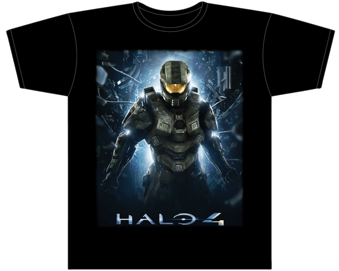 IKO0412XL Halo 4 - Wake Up John Black Male T-Shirt XL - Ikon Collectables - Titan Pop Culture