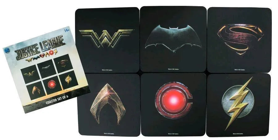 IKO1080 Justice League Movie - Full Team Logo Coaster Set of 6 - Ikon Collectables - Titan Pop Culture