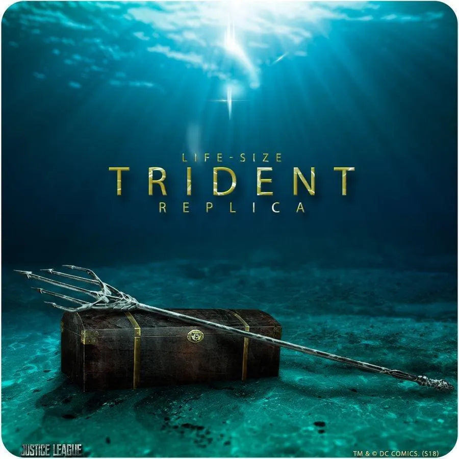 IKO1168 Justice League - Aquaman's Trident with Treasure Chest Life-Size Replica - Ikon Collectables - Titan Pop Culture