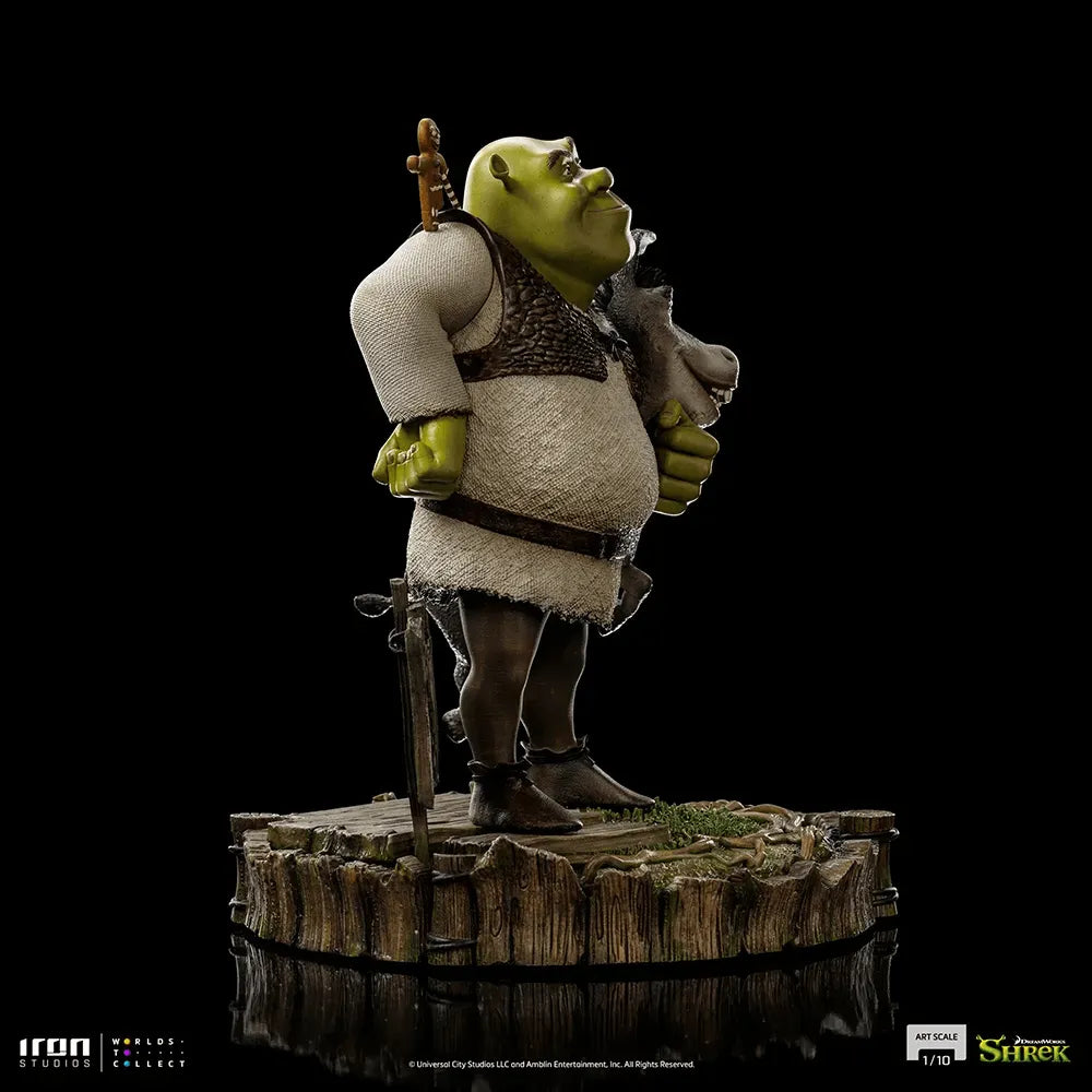 IRO51963 Shrek - Shrek, Donkey & Gingerbread Man Deluxe 1:10 Scale Statue - Iron Studios - Titan Pop Culture