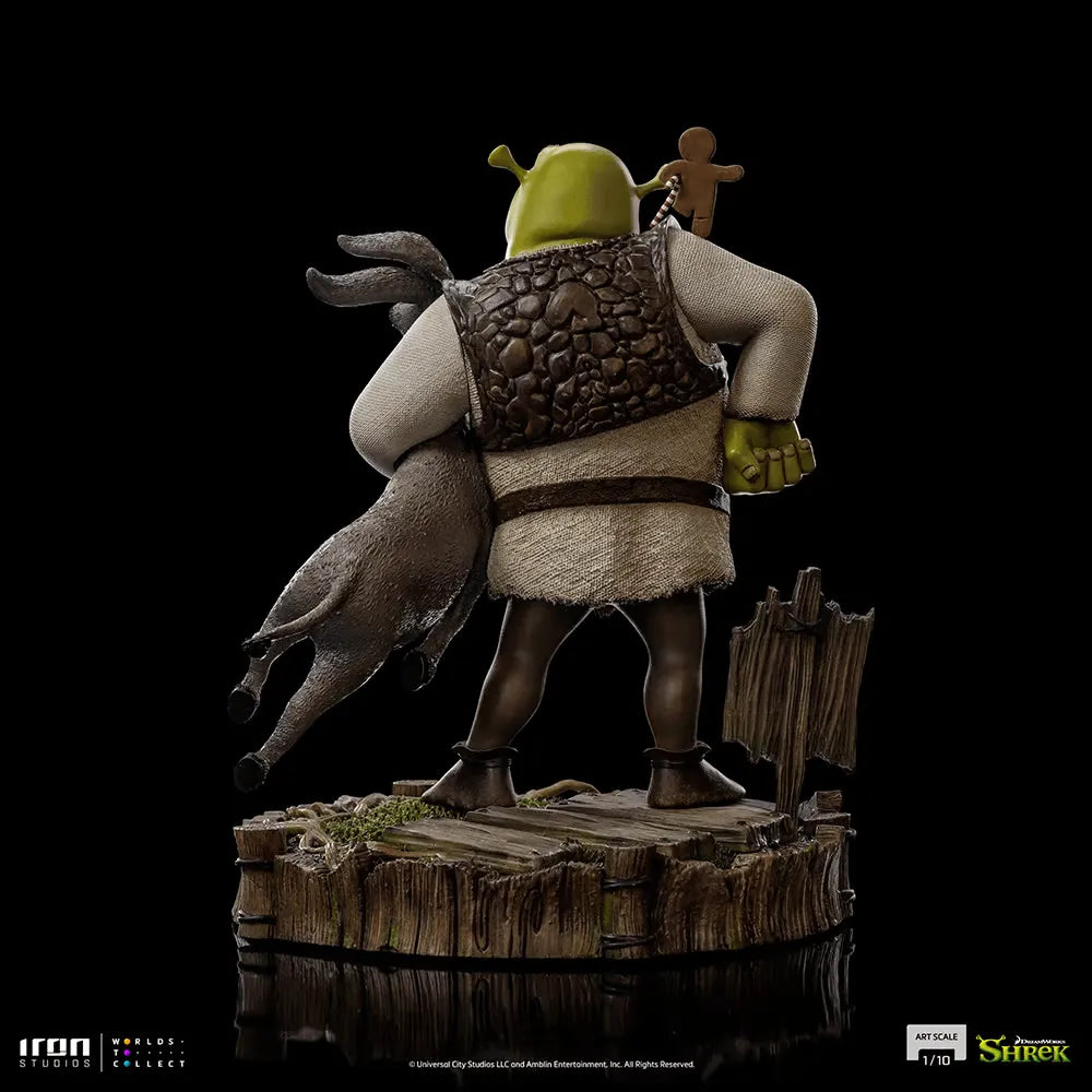 IRO51963 Shrek - Shrek, Donkey & Gingerbread Man Deluxe 1:10 Scale Statue - Iron Studios - Titan Pop Culture