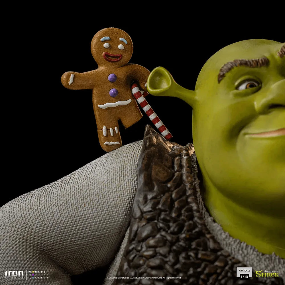 IRO51963 Shrek - Shrek, Donkey & Gingerbread Man Deluxe 1:10 Scale Statue - Iron Studios - Titan Pop Culture