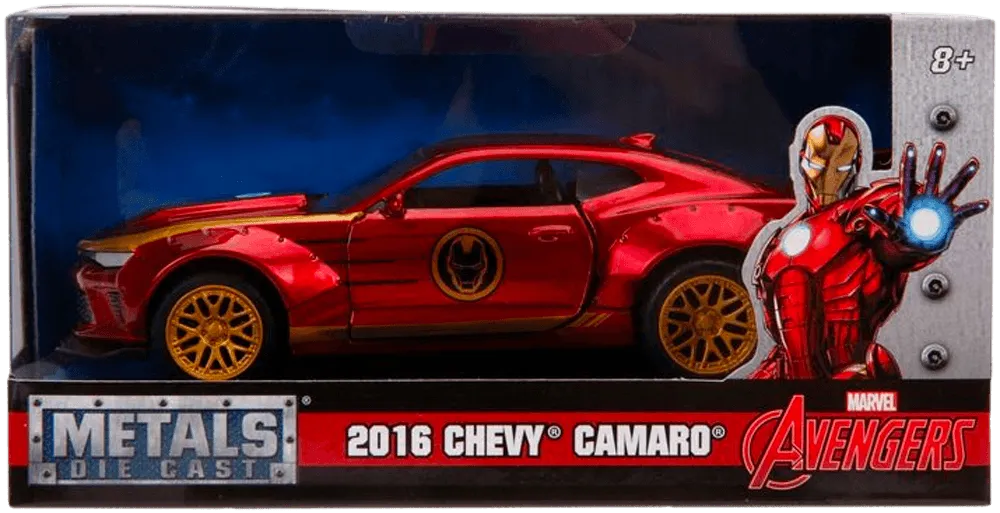 JAD30298 Marvel Comics - Iron Man 2016 Chevy Camaro SS 1:32 Hollywood Ride - Jada Toys - Titan Pop Culture