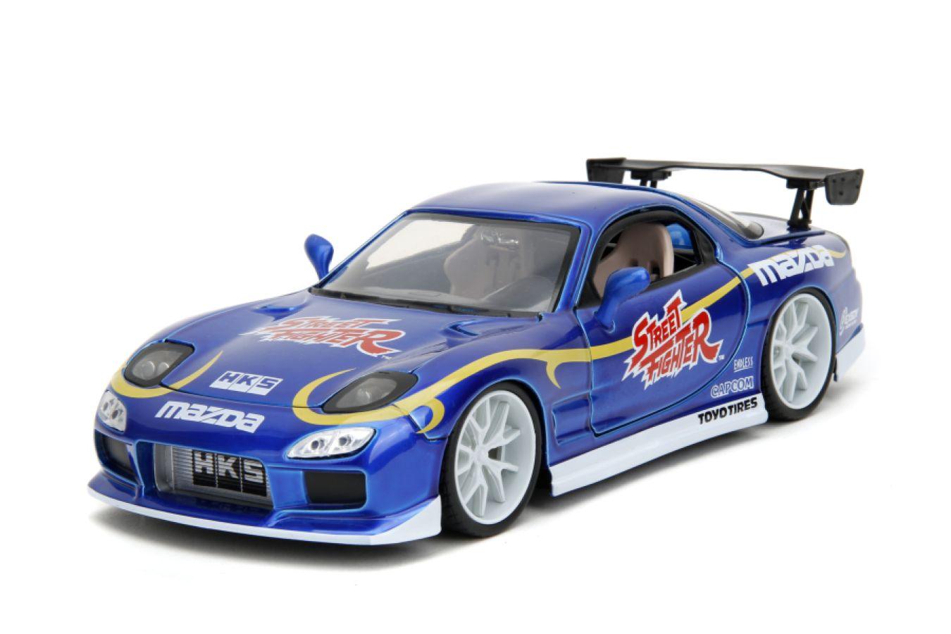 JAD30838 Street Fighter - Mazda RX-7 (1993) 1:24 Scale with Chun-Li Figure - Jada Toys - Titan Pop Culture