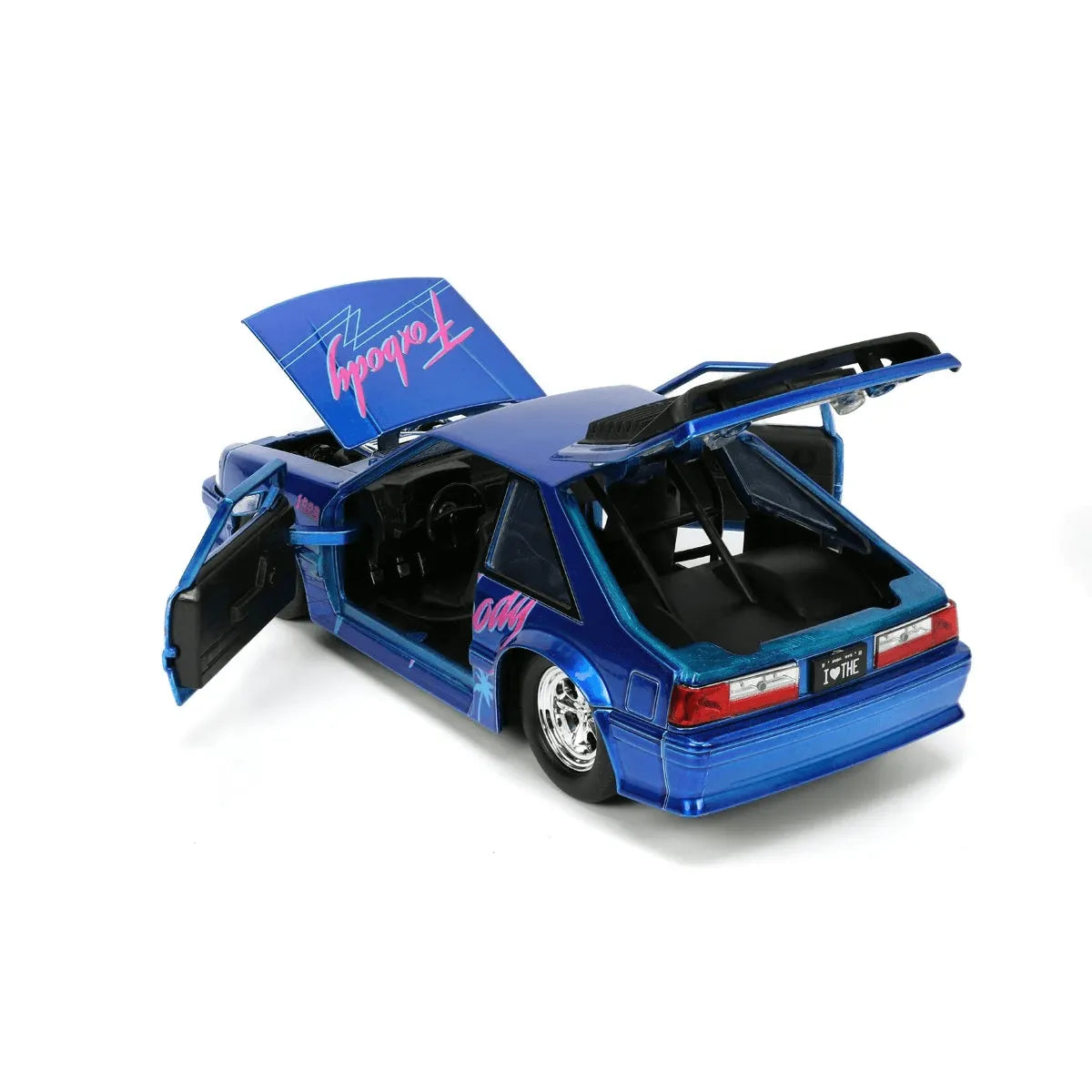 JAD31379 I Love The - 80's 1989 Ford Mustang GT 1:24 Scale - Jada Toys - Titan Pop Culture