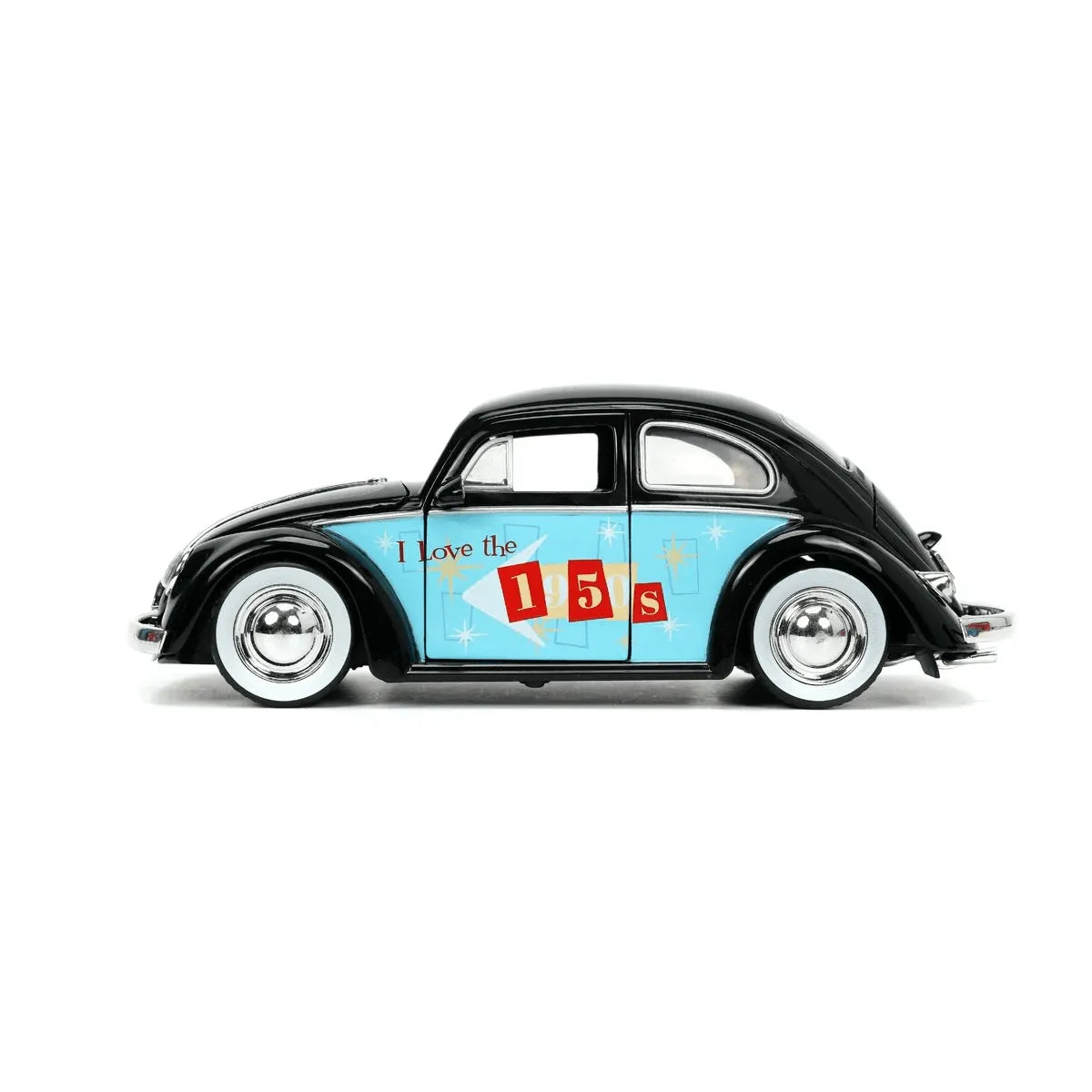 JAD31382 I Love The - 50's 1959 Volkswagon Beetle 1:24 Scale - Jada Toys - Titan Pop Culture