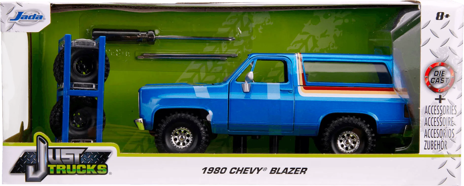 JAD31396 Just Trucks - 1980 Chevy K5 Blazer Blue 1:24 Scale - Jada Toys - Titan Pop Culture