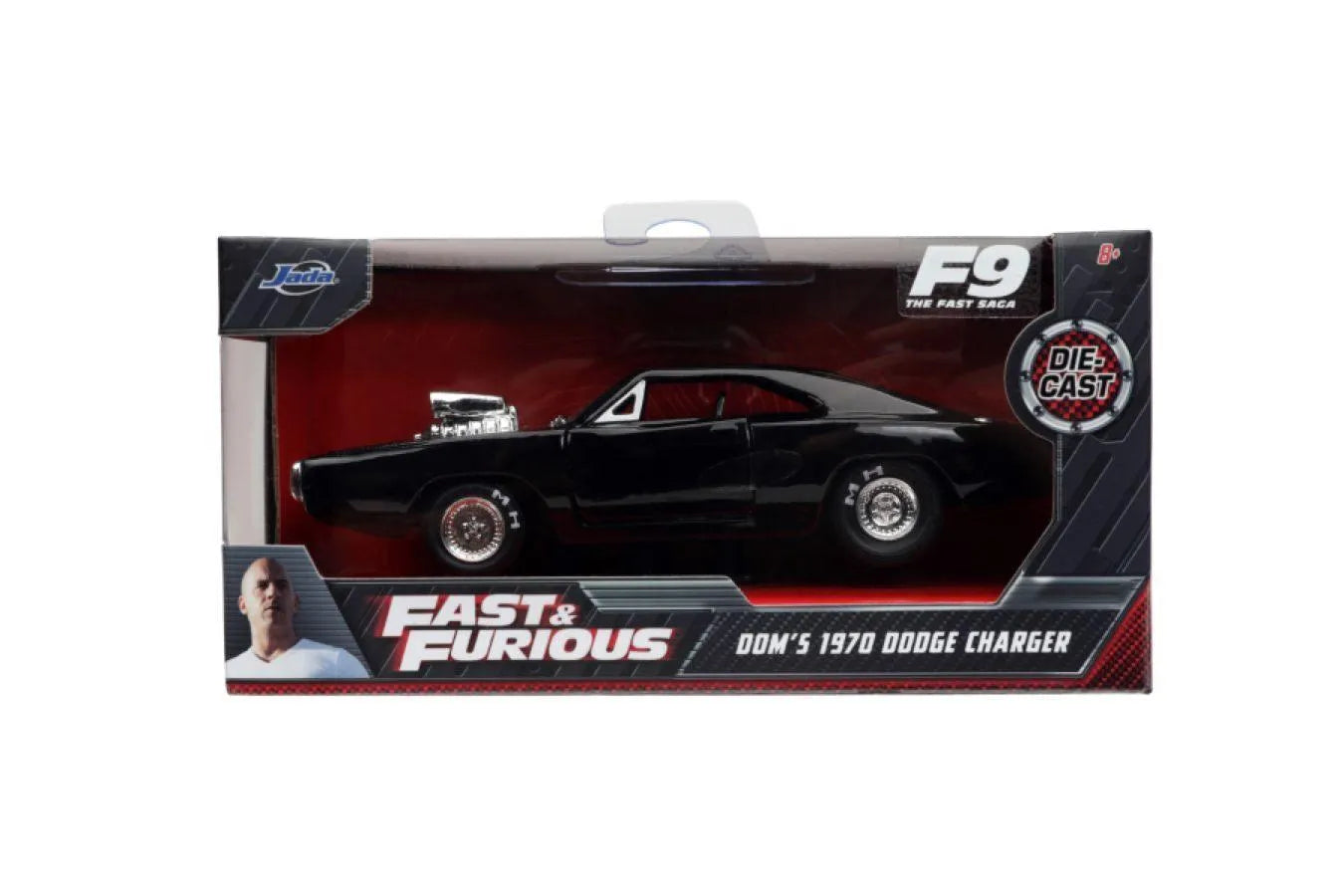 JAD32215 Fast and Furious 9: The Fast Saga - 1970 Dodge Charger Black 1:32 Scale Hollywood Ride - Jada Toys - Titan Pop Culture