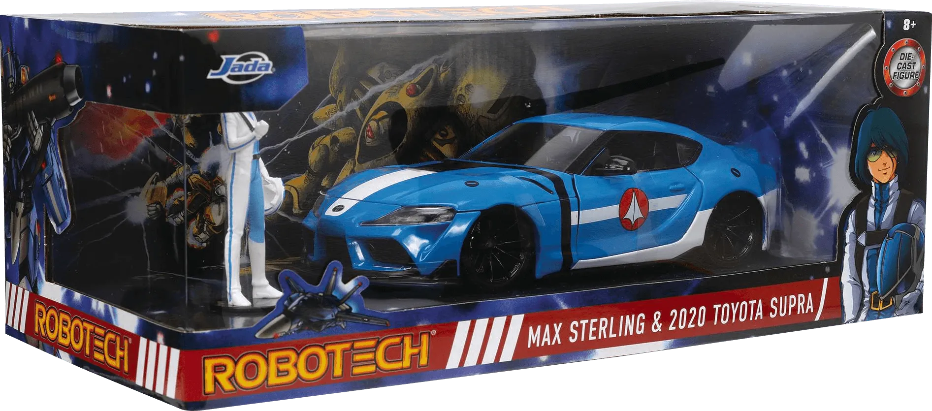 JAD33676 Robotech - 2020 Toyota Supra with Max 1:24 Scale Set - Jada Toys - Titan Pop Culture