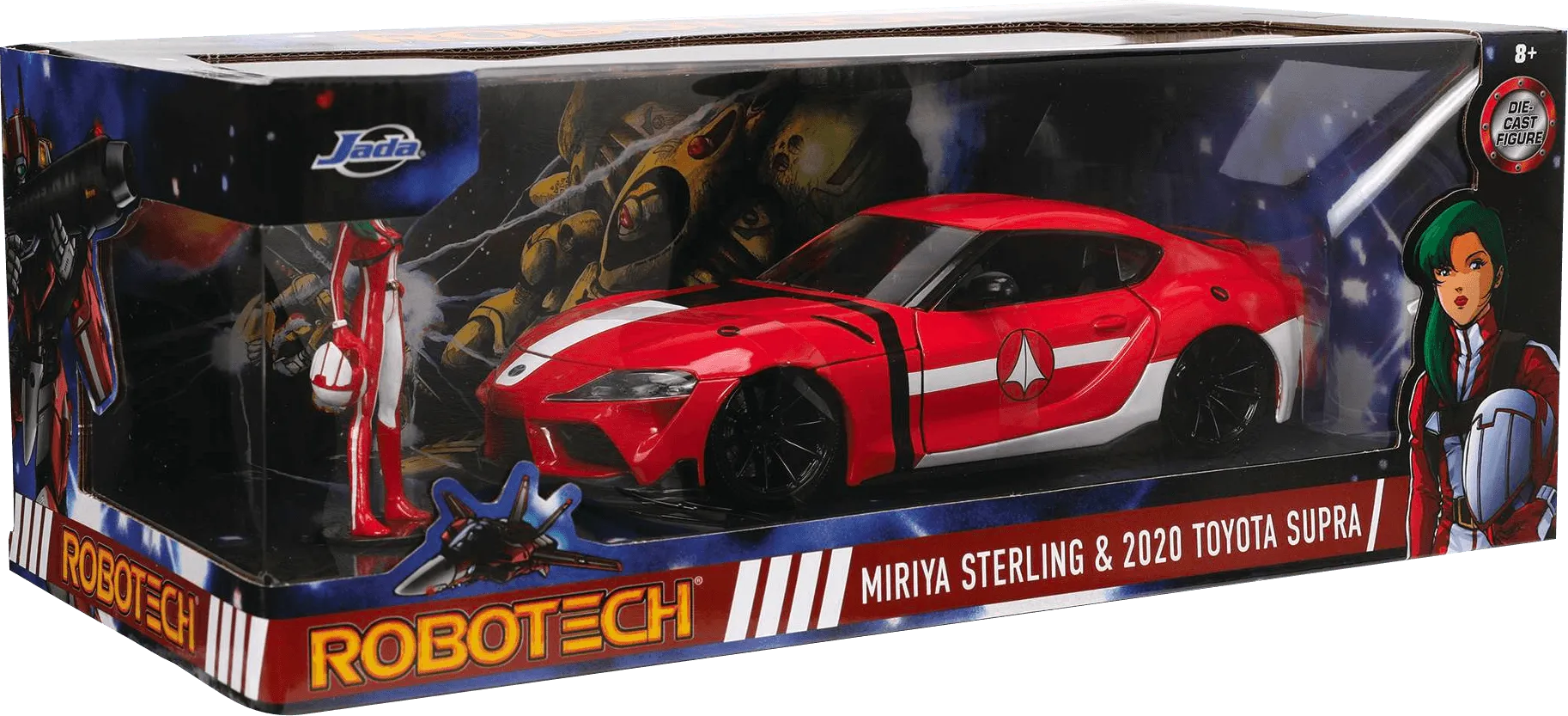 JAD33679 Robotech - 2020 Toyota Supra with Miriya 1:24 Scale Set - Jada Toys - Titan Pop Culture