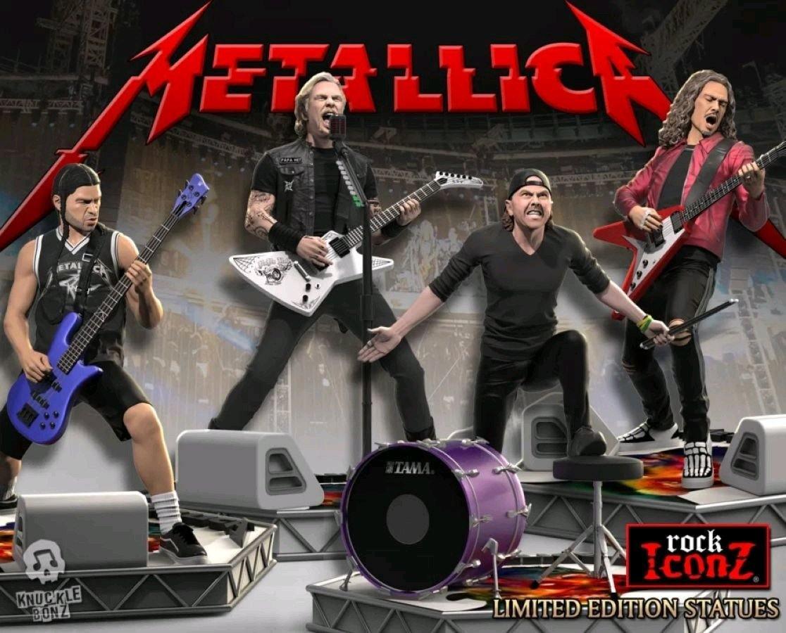 KNUMET100 Metallica - Rock Iconz Statue Set of 4 - KnuckleBonz - Titan Pop Culture