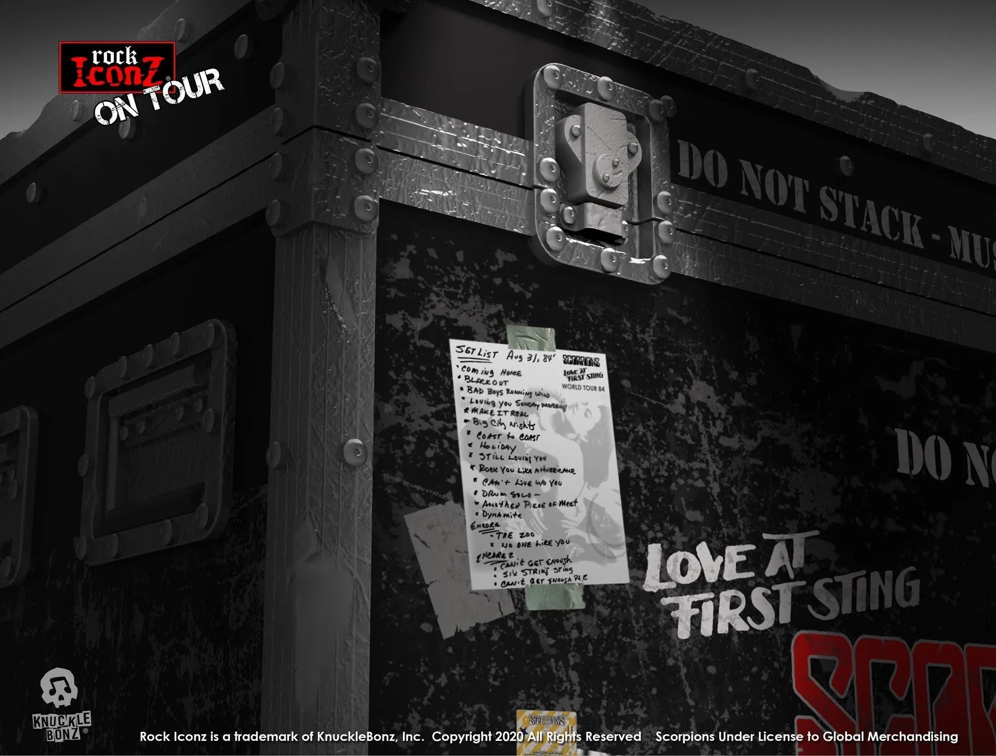 KNUSCORPCASE100 Scorpions - Road Case On Tour - KnuckleBonz - Titan Pop Culture