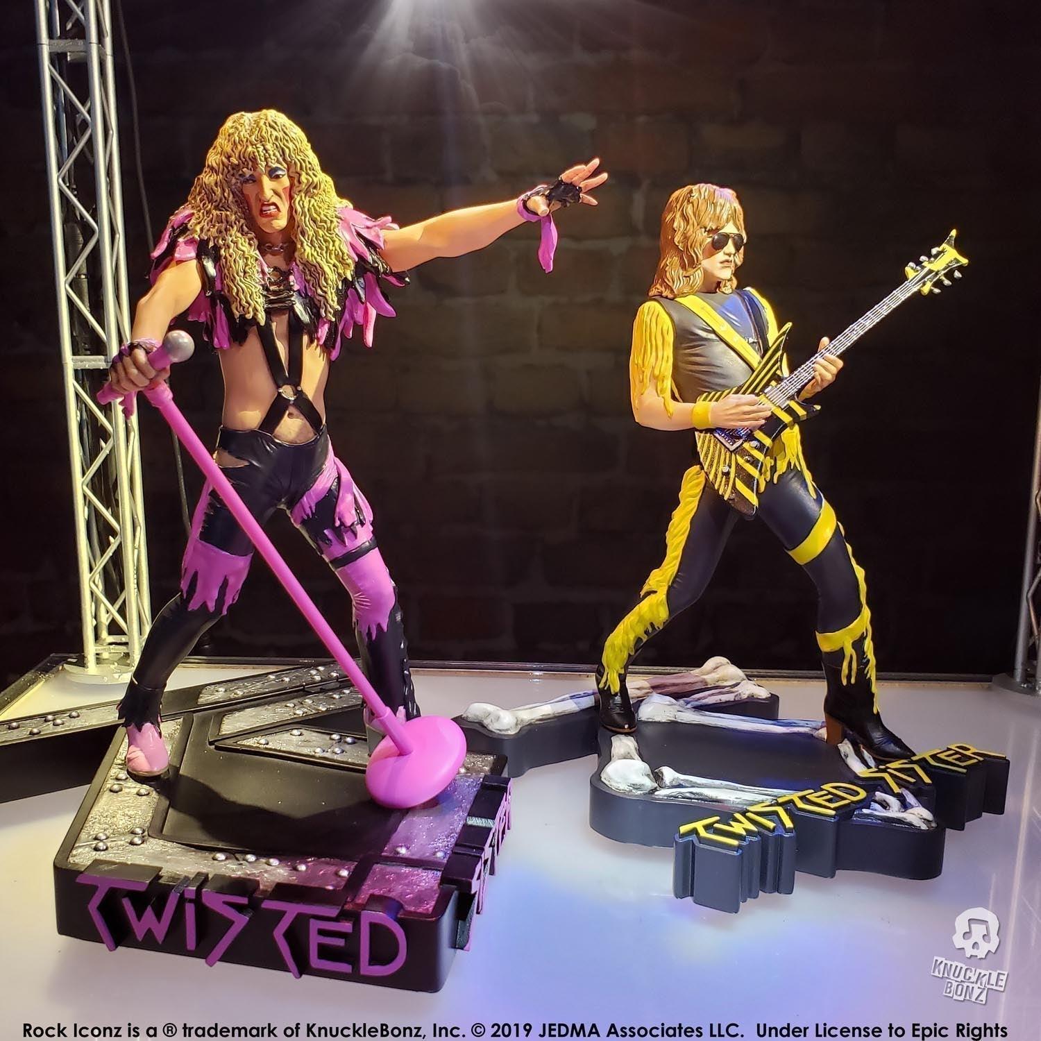KNUTWISTED100 Twisted Sister - Set of 2 Rock Iconz Statues - KnuckleBonz - Titan Pop Culture