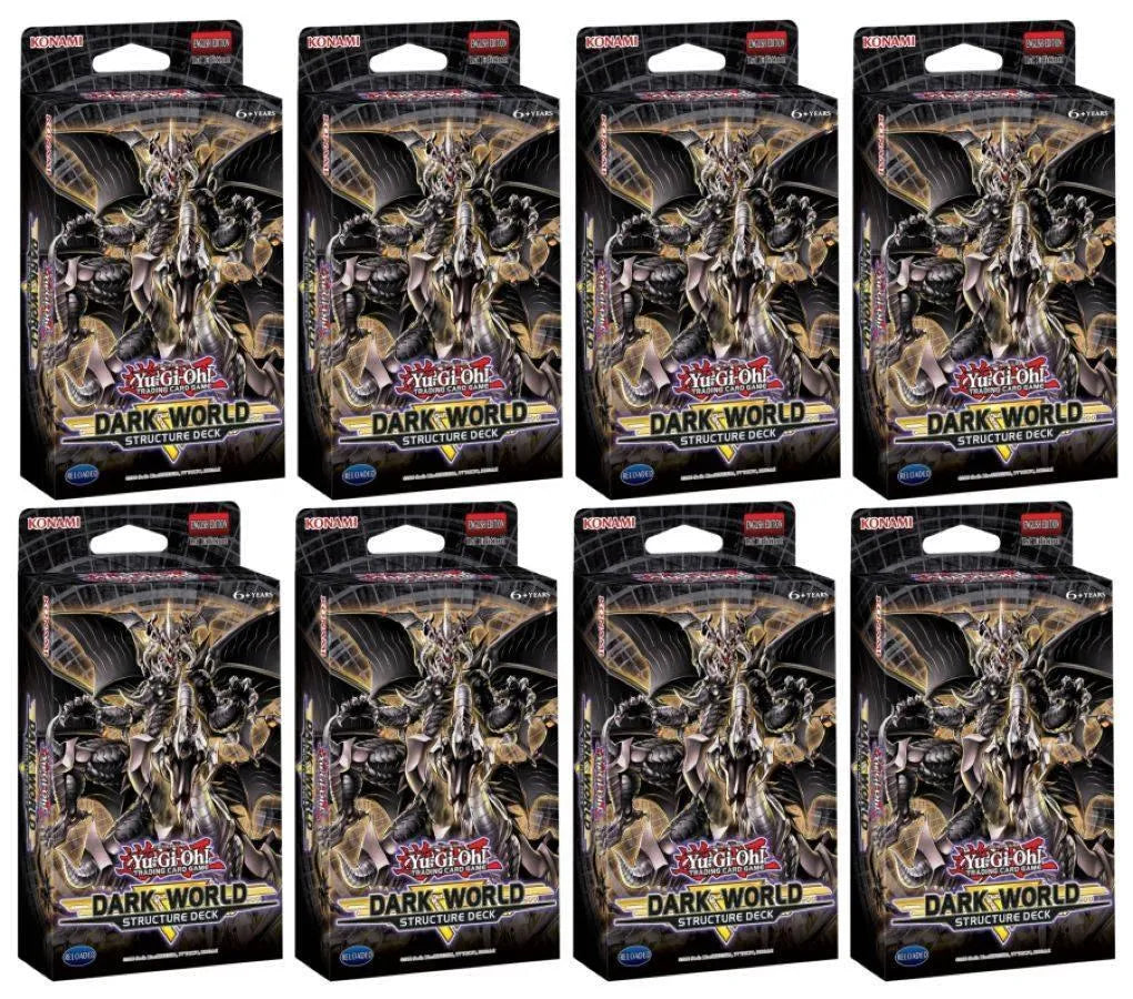 KON94876 Yu-Gi-Oh! - Dark World Structure Decks (Display of 8) - Konami - Titan Pop Culture