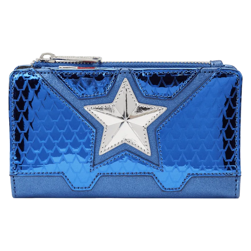 LOUMVWA0197 Marvel Comics - Captain America Costume Flap Wallet - Loungefly - Titan Pop Culture