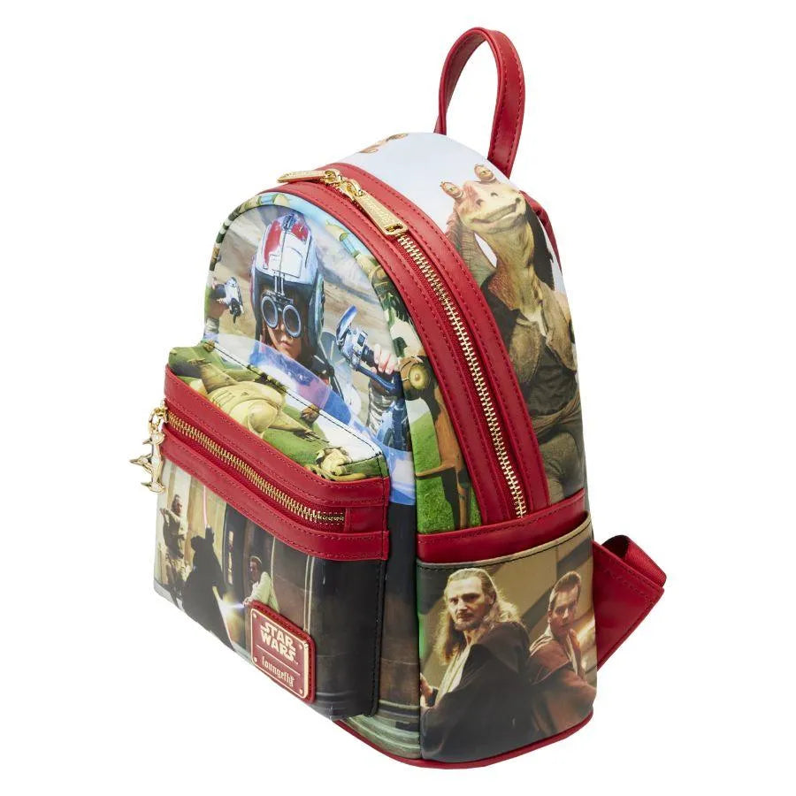 LOUSTBK0379 Star Wars: Episode One - The Phantom Menace - Scenes Mini Backpack - Loungefly - Titan Pop Culture