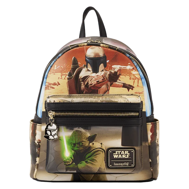 LOUSTBK0385 Star Wars Episode II: Attack of the Clones - Scene Mini Backpack - Loungefly - Titan Pop Culture
