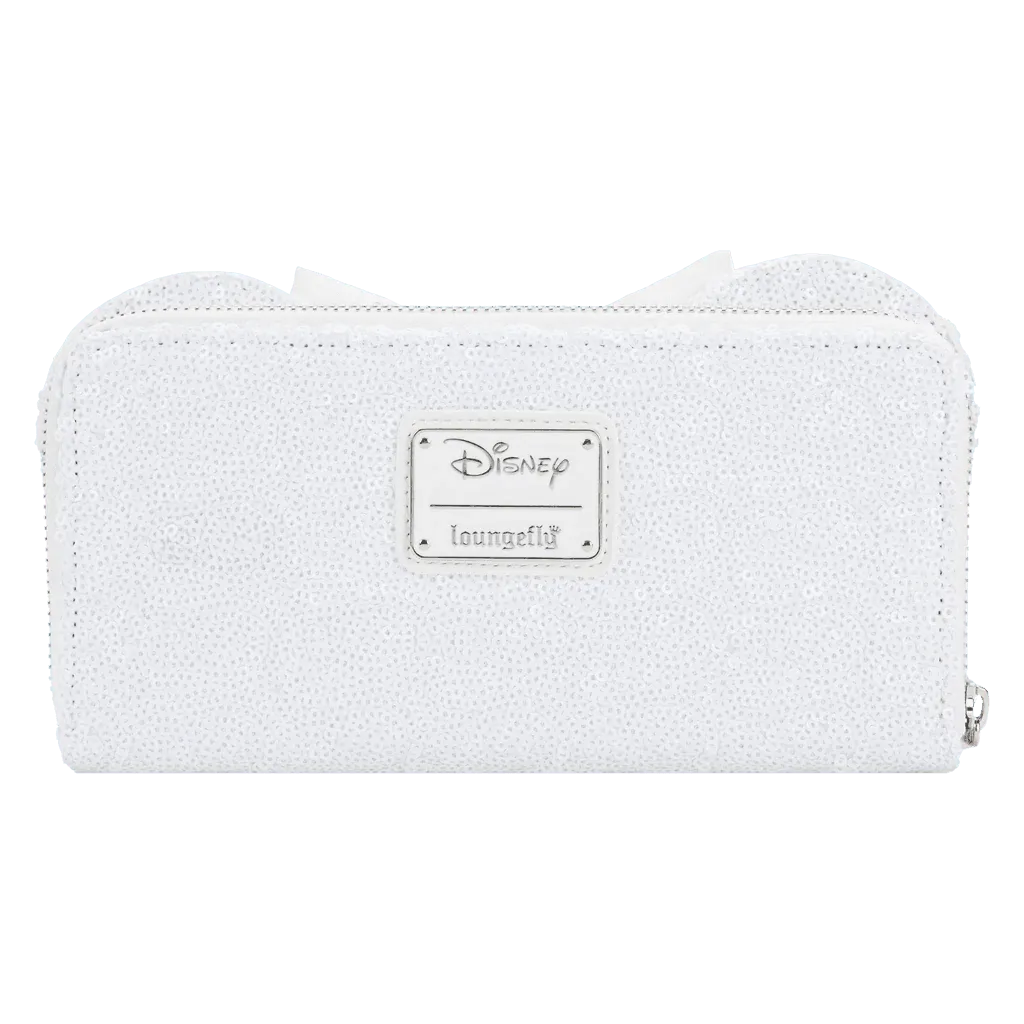 LOUWDWA2084 Disney - Minnie Mouse Sequin Wedding Zip Purse - Loungefly - Titan Pop Culture