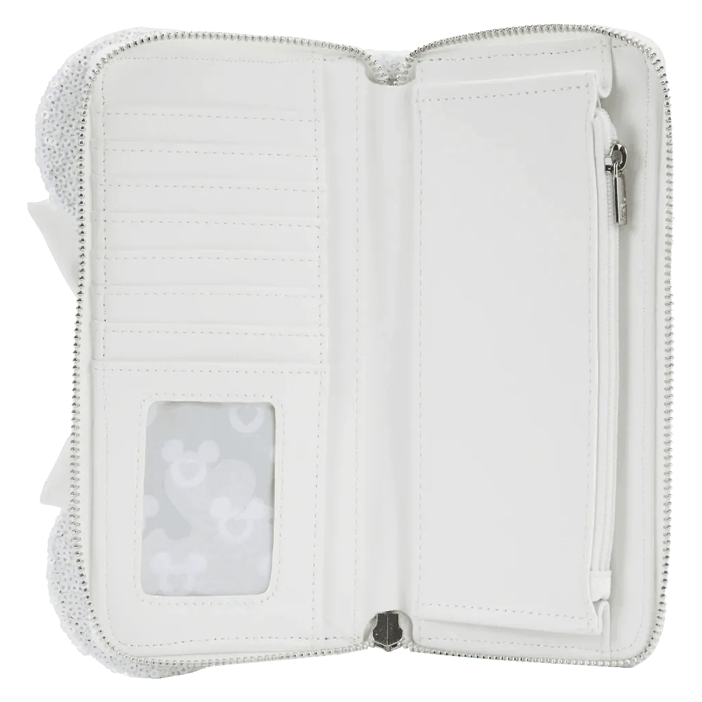 LOUWDWA2084 Disney - Minnie Mouse Sequin Wedding Zip Purse - Loungefly - Titan Pop Culture