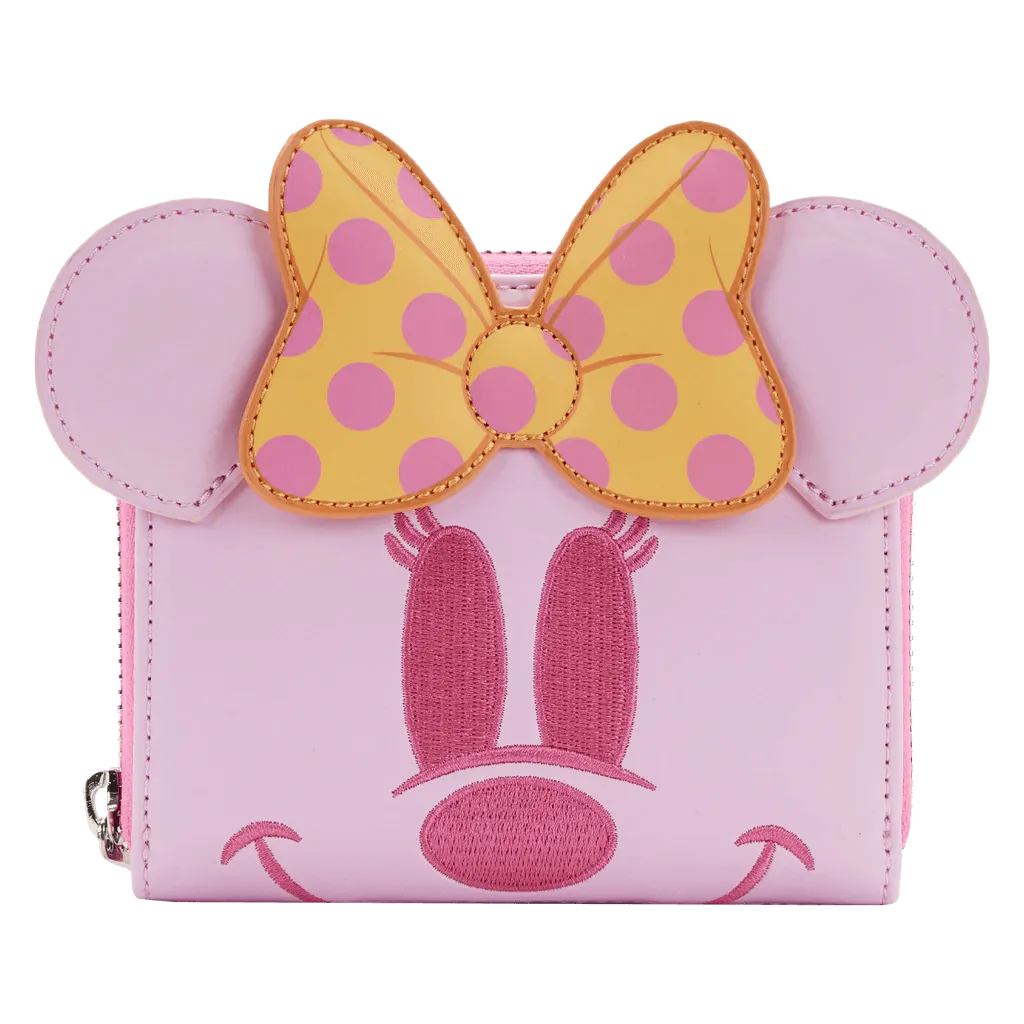 LOUWDWA2266 Disney - Minnie Pastel Ghost Glow Mini Zip Purse - Loungefly - Titan Pop Culture