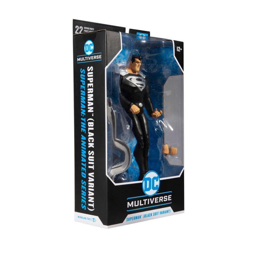MCF15191 Superman: The Animated Series - Superman Black Suit 7" Action Figure - McFarlane Toys - Titan Pop Culture