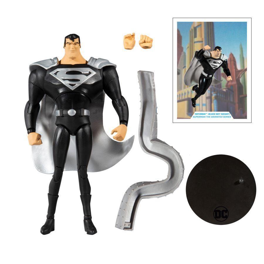 MCF15191 Superman: The Animated Series - Superman Black Suit 7" Action Figure - McFarlane Toys - Titan Pop Culture