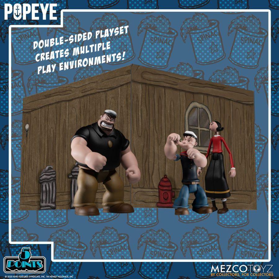 MEZ18060 Popeye - 5 Points Deluxe Boxed Set - Mezco Toyz - Titan Pop Culture