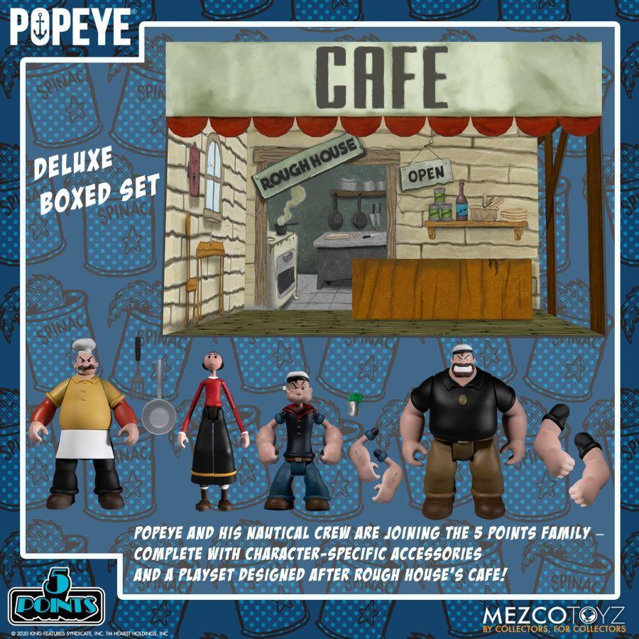 MEZ18060 Popeye - 5 Points Deluxe Boxed Set - Mezco Toyz - Titan Pop Culture