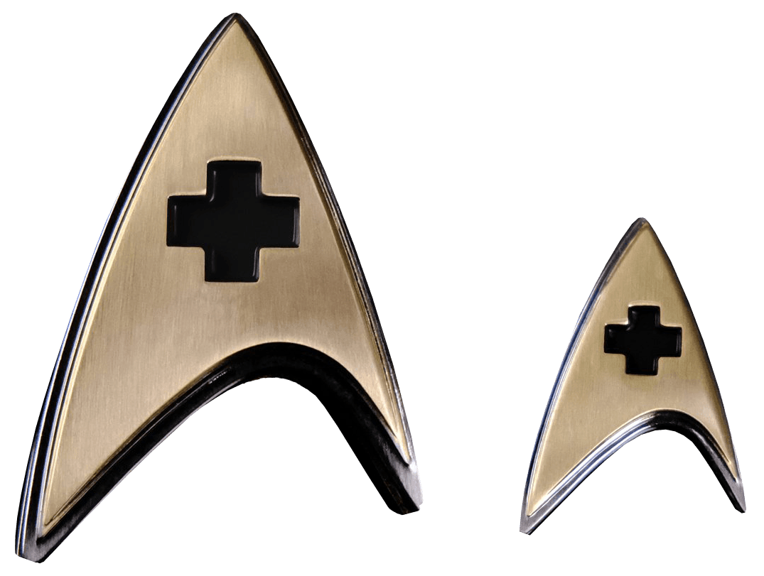 QMXSTR-0174 Star Trek: Discovery - Enterprise Medical Badge & Pin Set - Quantum Mechanix - Titan Pop Culture