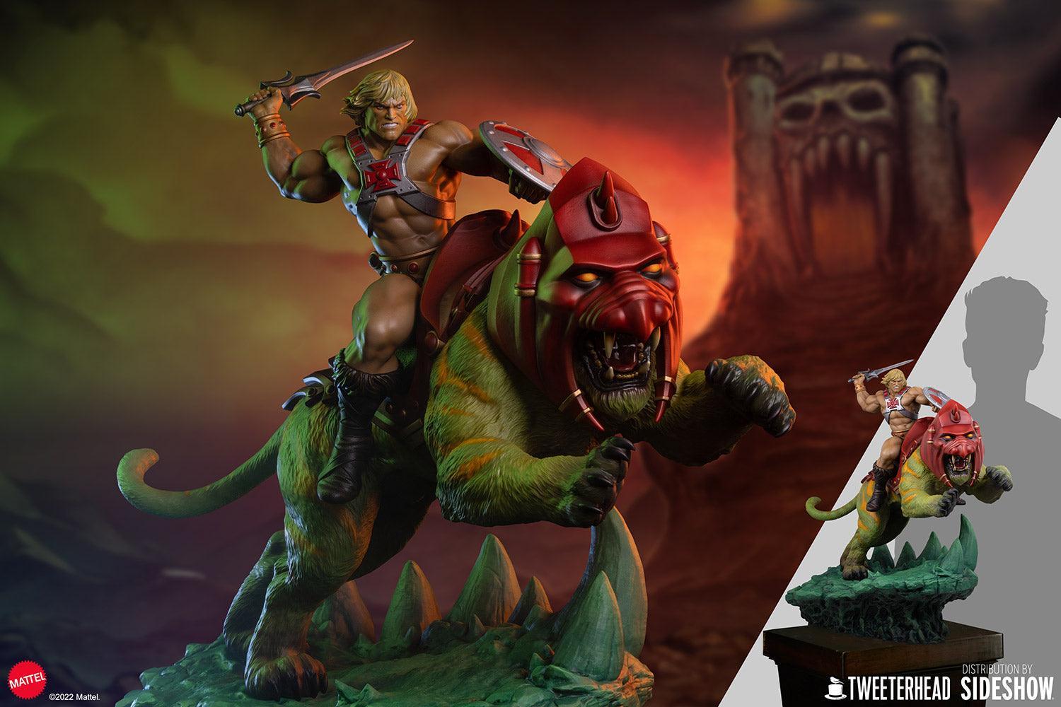 TWE909511 Masters of the Universe - He-Man & Battle Cat Deluxe Maquette - Tweeterhead - Titan Pop Culture