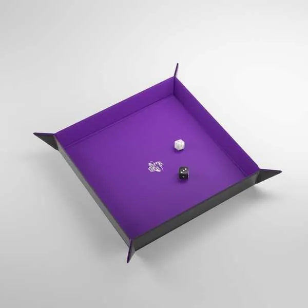 VR-105172 Gamegenic Magnetic Dice Tray Square Black/Purple - Gamegenic - Titan Pop Culture