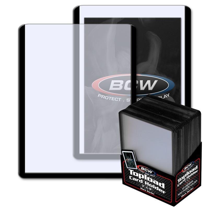 VR-38959 BCW Toploader Card Holder Border Black (3" x 4") (25 Holders Per Pack) - BCW - Titan Pop Culture