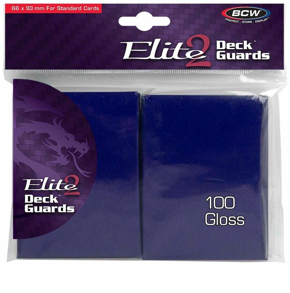 VR-64484 BCW Deck Protectors Standard Elite2 Glossy Blue (66mm x 93mm) (100 Sleeves Per Pack) - BCW - Titan Pop Culture