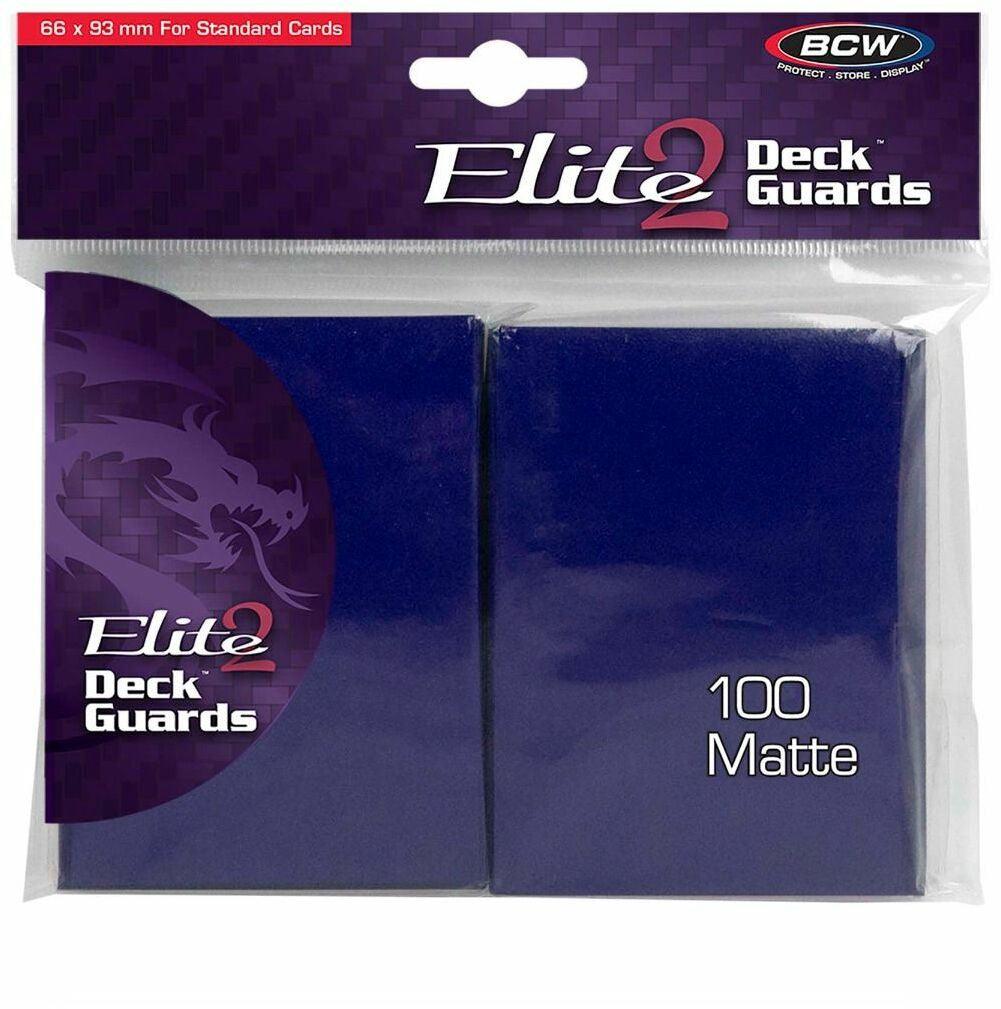 VR-64490 BCW Deck Protectors Standard Elite2 Matte Blue (66mm x 93mm) (100 Sleeves Per Pack) - BCW - Titan Pop Culture