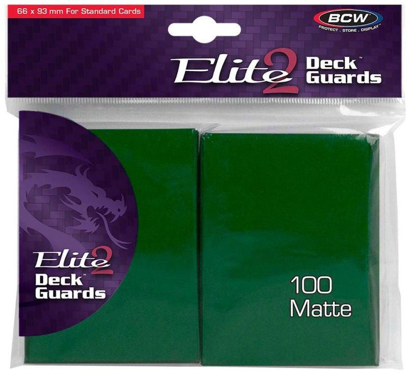 VR-64492 BCW Deck Protectors Standard Elite2 Matte Green (66mm x 93mm) (100 Sleeves Per Pack) - BCW - Titan Pop Culture