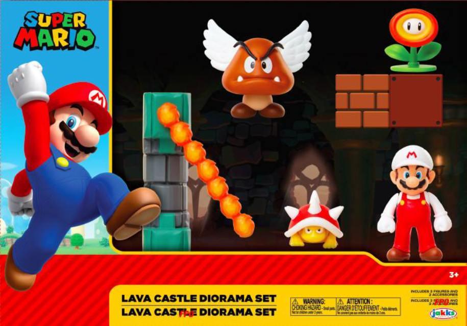 VR-64677 World of Nintendo 2.5" Lava Castle Diorama Set - Jakks Pacific - Titan Pop Culture