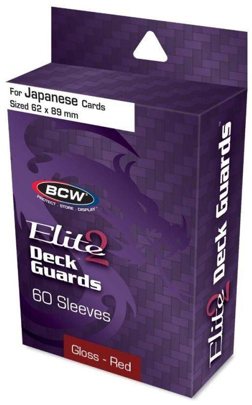 VR-84146 BCW Deck Guard Small Elite2 Red (62mm x 82mm) (60 Sleeves Per Pack) - BCW - Titan Pop Culture