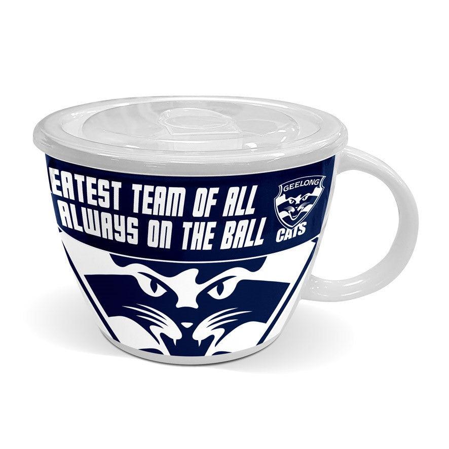 AFL Soup Mug with Lid Geelong Cats