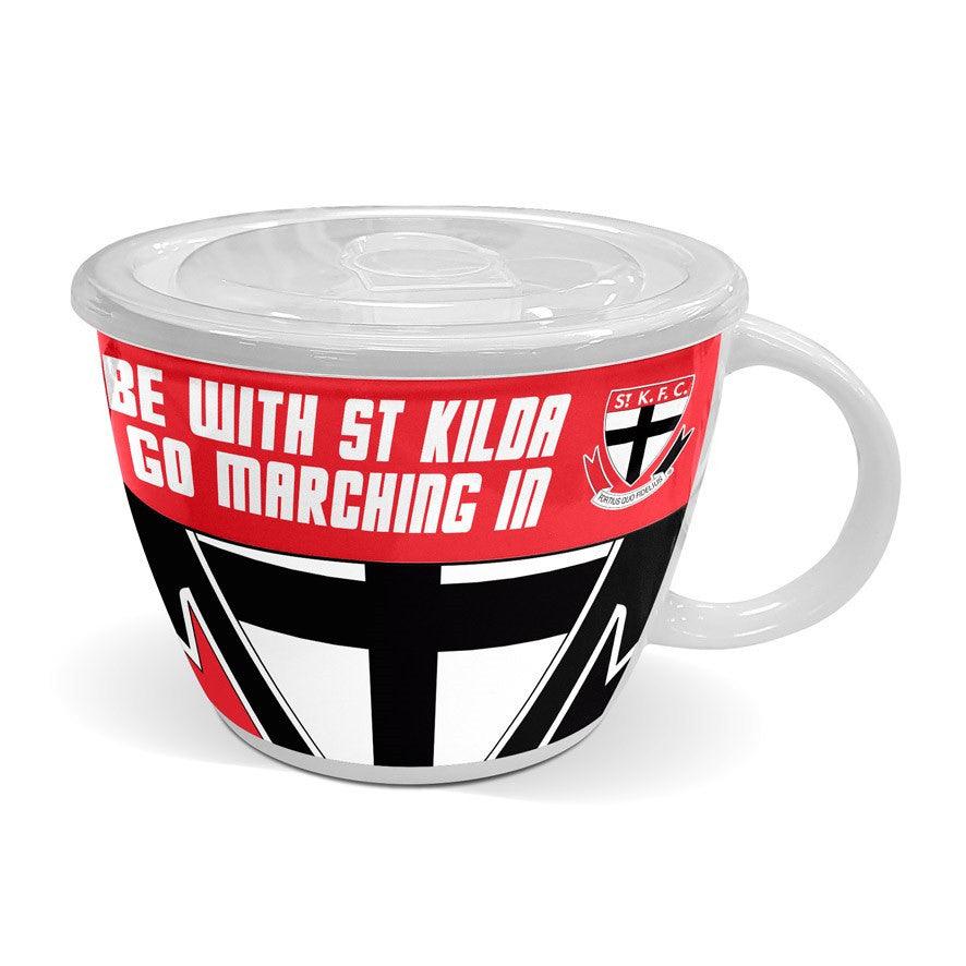 AFL Soup Mug with Lid St Kilda Saints