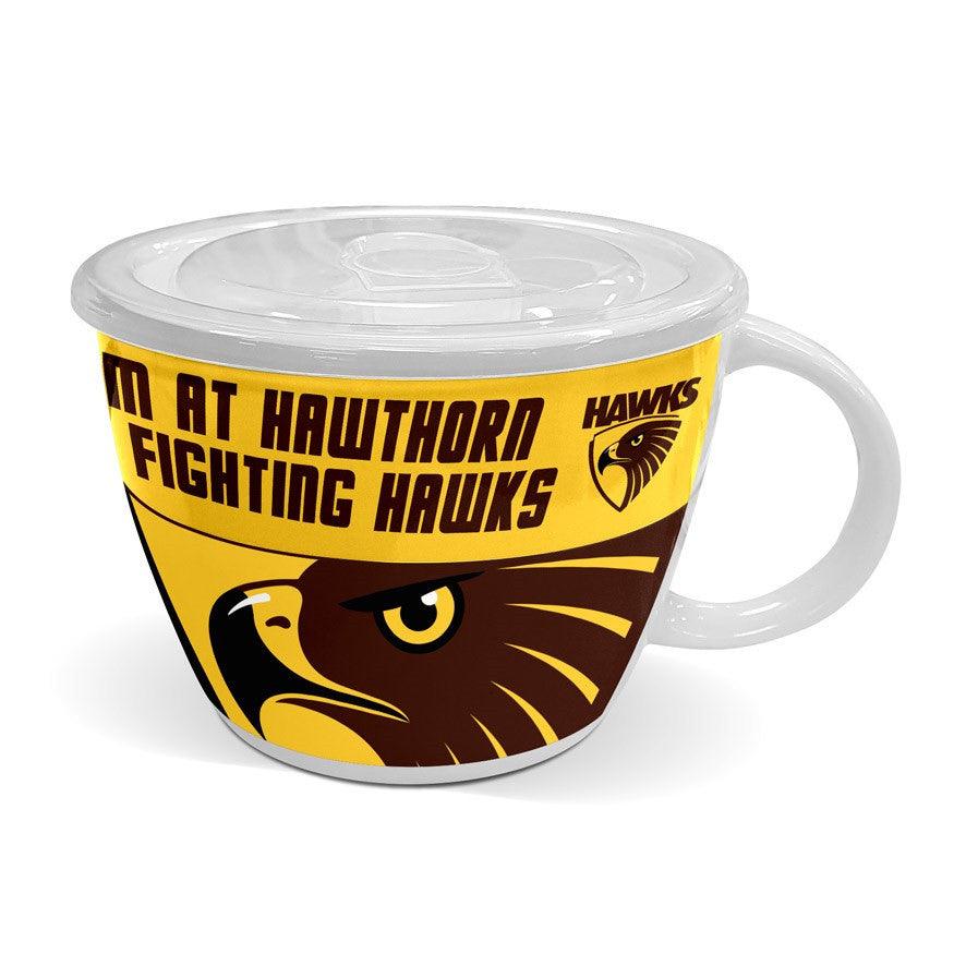 AFL Soup Mug with Lid Hawthorn Hawks