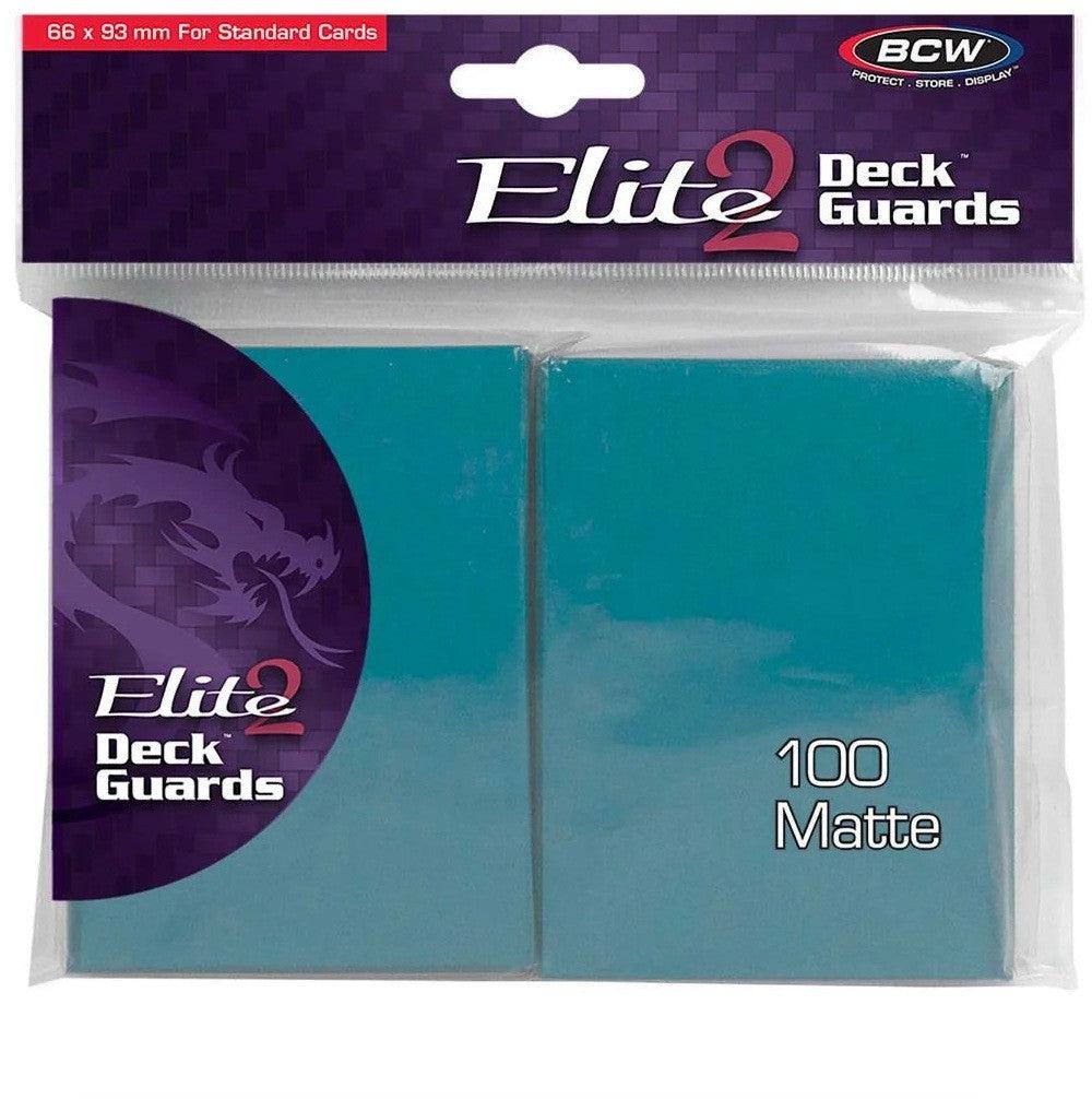 VR-99249 BCW Deck Protectors Standard Elite2 Matte Azure (66mm x 93mm) (100 Sleeves Per Pack) - BCW - Titan Pop Culture