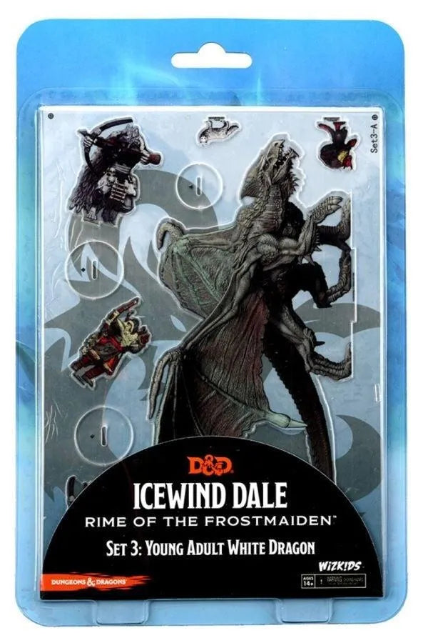 WZK94507 Dungeons & Dragons - Icons of the Realms Icewind Dale 2D Young Adult White Dragon - WizKids Games - Titan Pop Culture